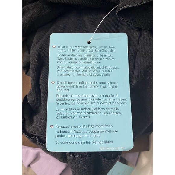 Assets by Sara Blakely High Waist Mid Thigh Black Sensational Shaper 58F42 SZ 5 - Picture 5 of 7